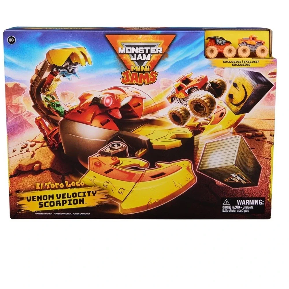 Monster Jam Mini Jams Venom Velocity Scorpion Playset El Toro Loco Exclusive NEW